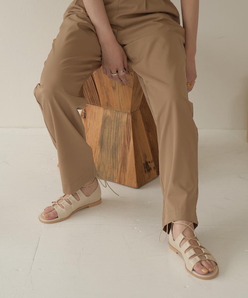 Amiur(エミレ)の「casual lace up sandal(サンダル・レディース・アイボリー・S/M/L)」の5枚目の写真