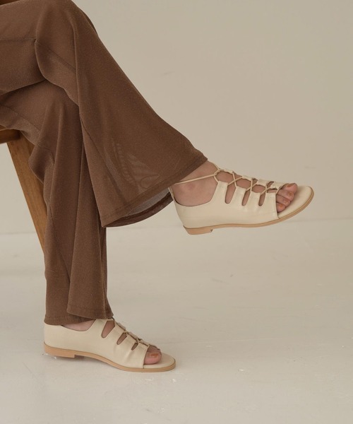 Amiur(エミレ)の「casual lace up sandal(サンダル・レディース・アイボリー・S/M/L)」の10枚目の写真