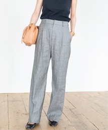IENA | コットン麻チェックパンツ◆(スラックス)
