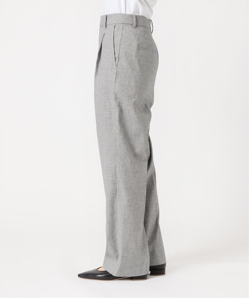 IENA（イエナ）の「コットン麻チェックパンツ◆（スラックス・レディース・ブラック・36/34/38）」の4枚目の写真