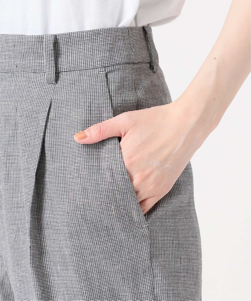 IENA（イエナ）の「コットン麻チェックパンツ◆（スラックス・レディース・ブラック・36/34/38）」の9枚目の写真