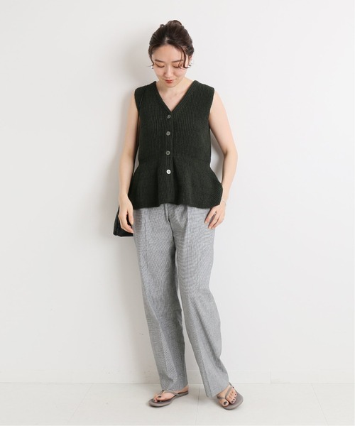 IENA（イエナ）の「コットン麻チェックパンツ◆（スラックス・レディース・ブラック・36/34/38）」の14枚目の写真