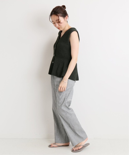 IENA（イエナ）の「コットン麻チェックパンツ◆（スラックス・レディース・ブラック・36/34/38）」の15枚目の写真