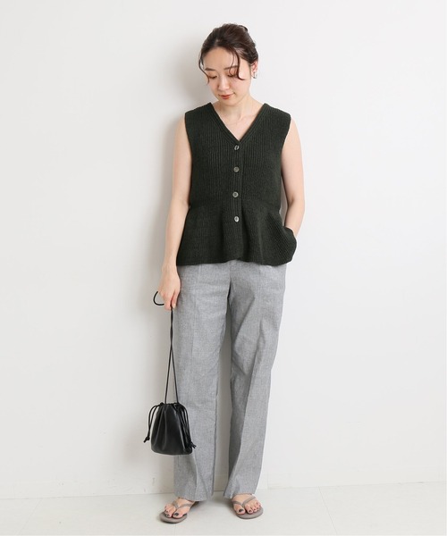 IENA（イエナ）の「コットン麻チェックパンツ◆（スラックス・レディース・ブラック・36/34/38）」の18枚目の写真