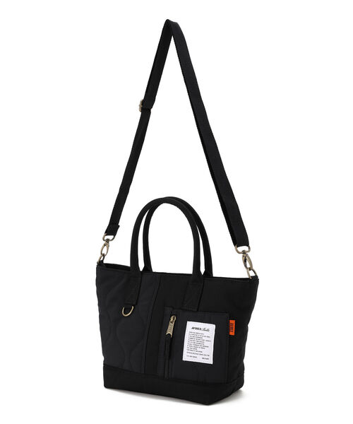 AVIREX（アヴィレックス）の「【直営店限定】2ウェイキルティングミニトートバッグ/ 2WAY QUILTING MINI TOTE BAG/アヴィレックス/AVIREX（トートバッグ・レディース・ブラック/オリーブ/アイボリー・FREE）」の4枚目の写真