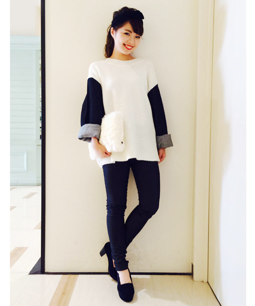 Kastane（カスタネ）の「【Kastane】コットンストレッチスキニーパンツ（その他パンツ・レディース・ベージュ/グレー/ブラック・LARGE/MEDIUM/SMALL）」の8枚目の写真