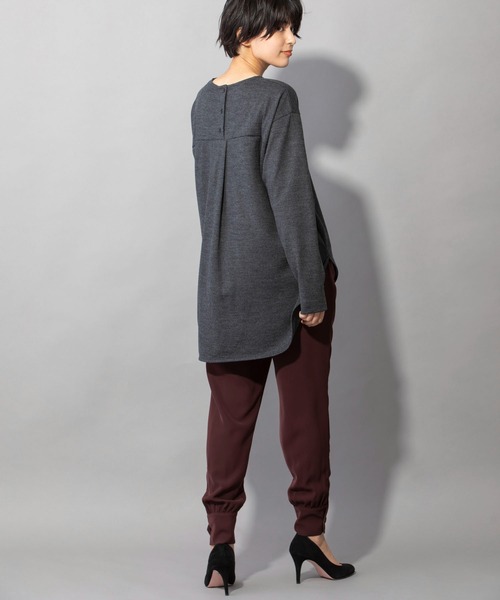 Munich（ミューニック）の「ストレッチダイアゴナル　カフヘムパンツ（その他パンツ・レディース・ブラック/カーキ/ボルドー/ダークベージュ・S/M/XS）」の7枚目の写真