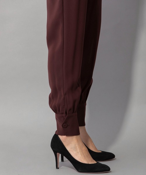 Munich（ミューニック）の「ストレッチダイアゴナル　カフヘムパンツ（その他パンツ・レディース・ブラック/カーキ/ボルドー/ダークベージュ・S/M/XS）」の11枚目の写真