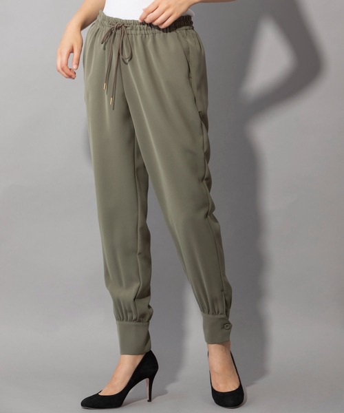 Munich（ミューニック）の「ストレッチダイアゴナル　カフヘムパンツ（その他パンツ・レディース・ブラック/カーキ/ボルドー/ダークベージュ・S/M/XS）」の14枚目の写真