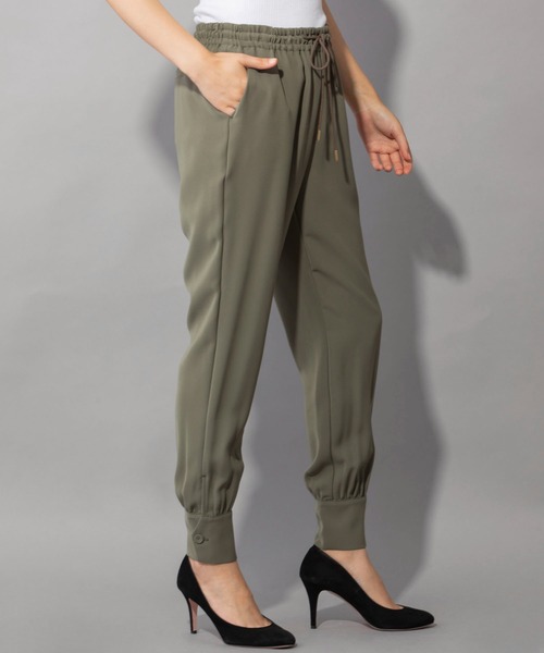 Munich（ミューニック）の「ストレッチダイアゴナル　カフヘムパンツ（その他パンツ・レディース・ブラック/カーキ/ボルドー/ダークベージュ・S/M/XS）」の16枚目の写真