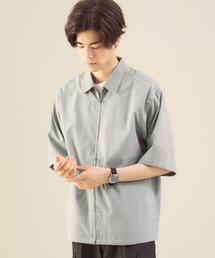 green label relaxing | ＜green label relaxing＞TCミニチェック ジップブルゾン 半袖 シャツ -ストレッチ-(シャツ/ブラウス)