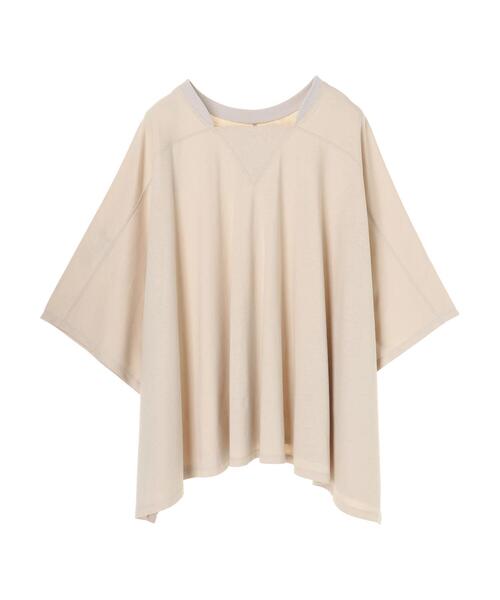 YECCA VECCA(イェッカヴェッカ)の「・ポンチョカットソー*(Tシャツ/カットソー・レディース・チャコールグレー/ブラック/ライトベージュ/グリーン系その他3・FREE)」の10枚目の写真