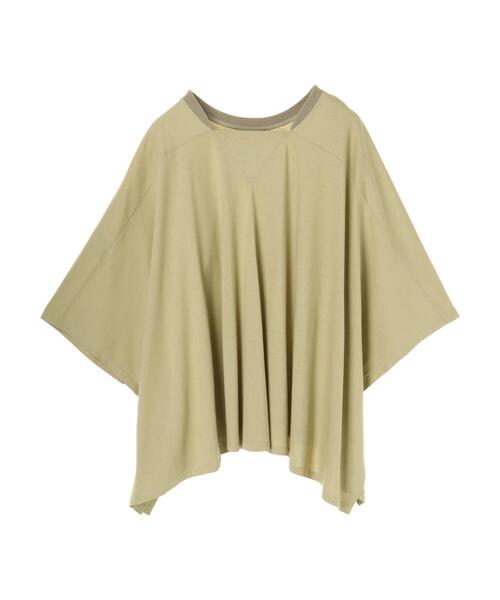 YECCA VECCA(イェッカヴェッカ)の「・ポンチョカットソー*(Tシャツ/カットソー・レディース・チャコールグレー/ブラック/ライトベージュ/グリーン系その他3・FREE)」の9枚目の写真