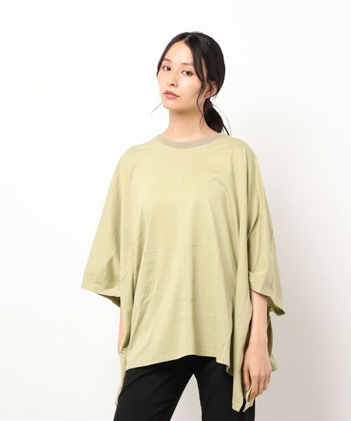 YECCA VECCA(イェッカヴェッカ)の「・ポンチョカットソー*(Tシャツ/カットソー・レディース・チャコールグレー/ブラック/ライトベージュ/グリーン系その他3・FREE)」の7枚目の写真
