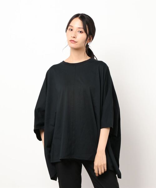 YECCA VECCA(イェッカヴェッカ)の「・ポンチョカットソー*(Tシャツ/カットソー・レディース・チャコールグレー/ブラック/ライトベージュ/グリーン系その他3・FREE)」の8枚目の写真