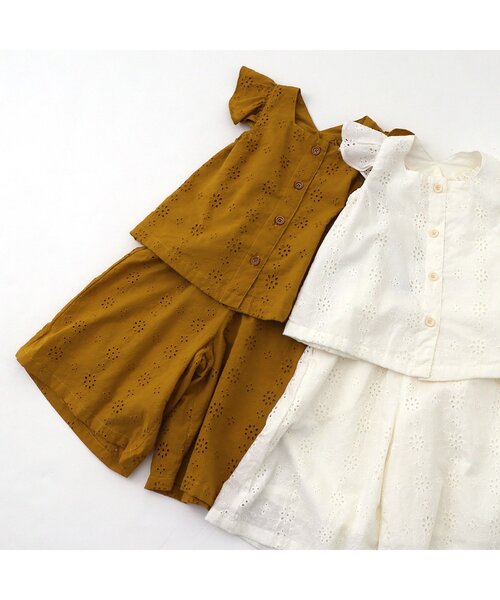 BREEZE（ブリーズ）の「/レースセットアップ（セットアップ・キッズ・アイボリー/マスタード・80/90/100/110/120/130/140）」の8枚目の写真