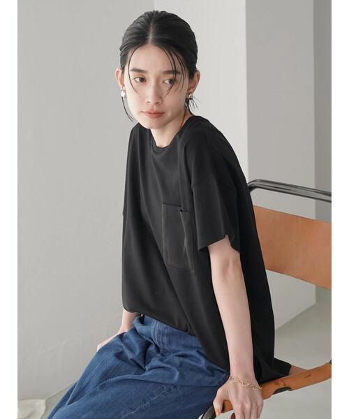 AMERICAN HOLIC（アメリカンホリック）の「異素材ポケットカットプルオーバー（Tシャツ/カットソー・レディース・ブラック/オフホワイト/ブルー・L/M）」の8枚目の写真