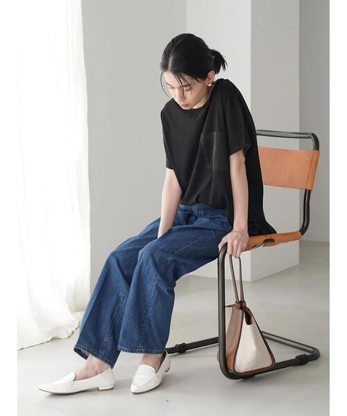 AMERICAN HOLIC（アメリカンホリック）の「異素材ポケットカットプルオーバー（Tシャツ/カットソー・レディース・ブラック/オフホワイト/ブルー・L/M）」の12枚目の写真