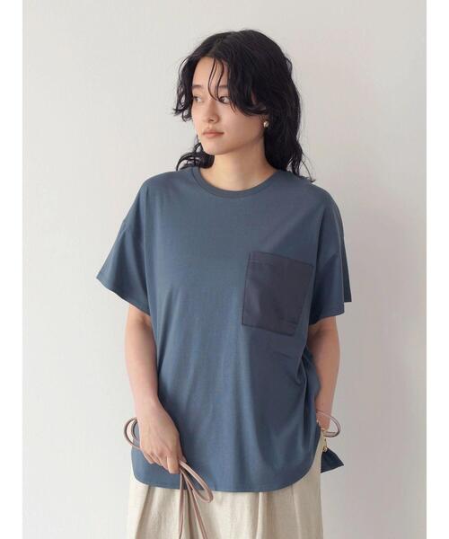 AMERICAN HOLIC（アメリカンホリック）の「異素材ポケットカットプルオーバー（Tシャツ/カットソー・レディース・ブラック/オフホワイト/ブルー・L/M）」の21枚目の写真