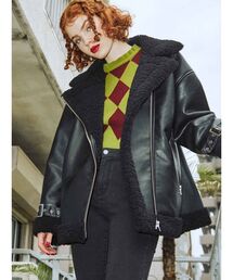 jouetie | エコムートンライダースブルゾン(ブルゾン)