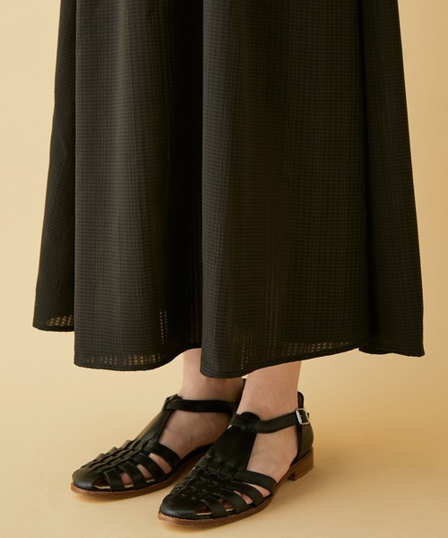 MADEMOISELLE ROPE'（マドモアゼル ロペ）の「キャンディースリーブフロントボタンロングワンピース（ワンピース・レディース・ブラック/ブラウン系その他2・38）」の16枚目の写真