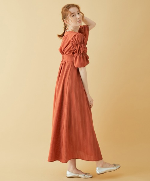 MADEMOISELLE ROPE'（マドモアゼル ロペ）の「キャンディースリーブフロントボタンロングワンピース（ワンピース・レディース・ブラック/ブラウン系その他2・38）」の20枚目の写真