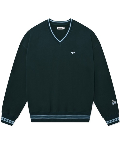 KIRSH(キルシー)の「A'GEM/9 × .kom『KIRSH/キルシー』V-NECK SMALL CHERRYSWEATSHIRT/V-NECK SMALL CHERRYSWEATSHIRT/Vネック スモールチェリー スウェットシャツトレーナー(スウェット・レディース・チャコールグレー/アイボリー/グリーン・FREE)」の18枚目の写真