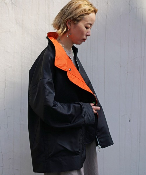 AULA AILA（アウラアイラ）の「AULA AILA(アウラアイラ)別注アシンメトリーブルゾン（ブルゾン・レディース・ブラック・0）」の4枚目の写真