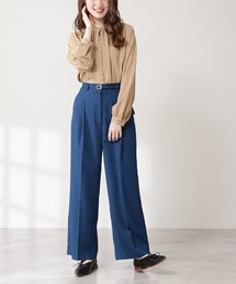 N.（N. Natural Beauty Basic） | 【S Size Line】◆イージーケアベルト付ワイドパンツ(その他パンツ)