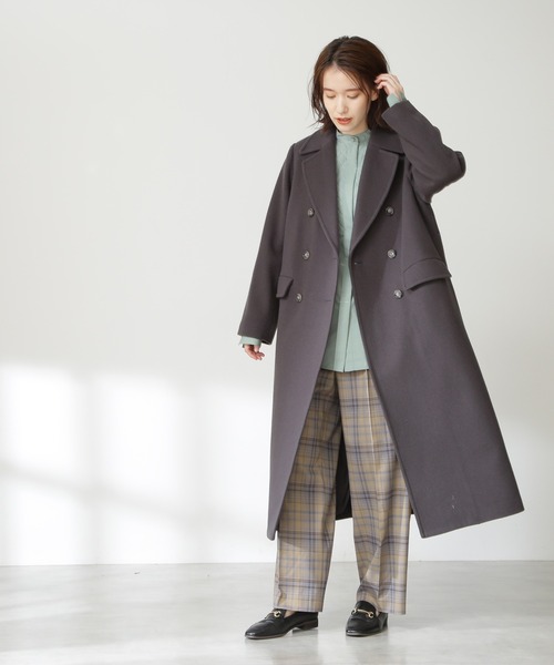 N.（N. Natural Beauty Basic）（エヌエヌナチュラルビューティーベーシック）の「【S Size Line】◆イージーケアベルト付ワイドパンツ（その他パンツ・レディース・ブラウン/チェック/ブルー・SMALL/MEDIUM）」の13枚目の写真