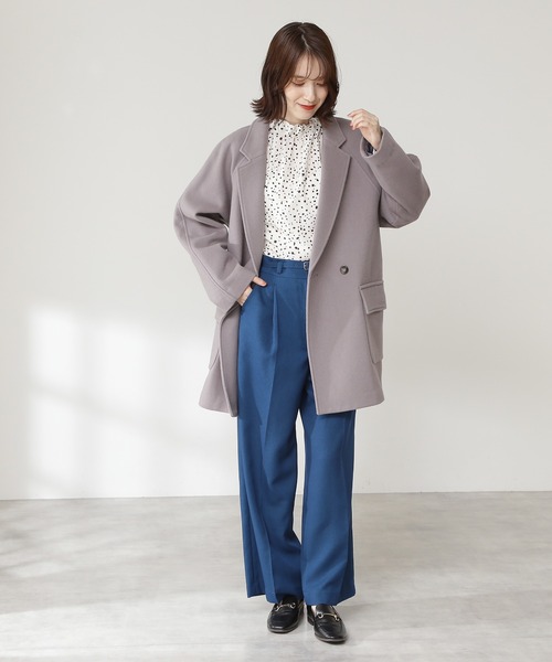 N.（N. Natural Beauty Basic）（エヌエヌナチュラルビューティーベーシック）の「【S Size Line】◆イージーケアベルト付ワイドパンツ（その他パンツ・レディース・ブラウン/チェック/ブルー・SMALL/MEDIUM）」の16枚目の写真