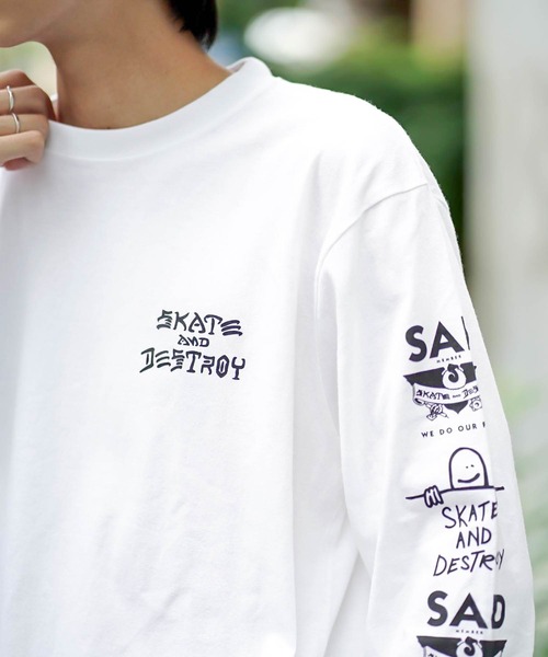 THRASHER(スラッシャー)の「MULTI-I L/S T-SHIRTS/スラッシャー袖プリントロンT(Tシャツ/カットソー・メンズ・ホワイト/ブラック/サンドベージュ・SMALL/MEDIUM/LARGE/X-LARGE/XX-LARGE)」の8枚目の写真