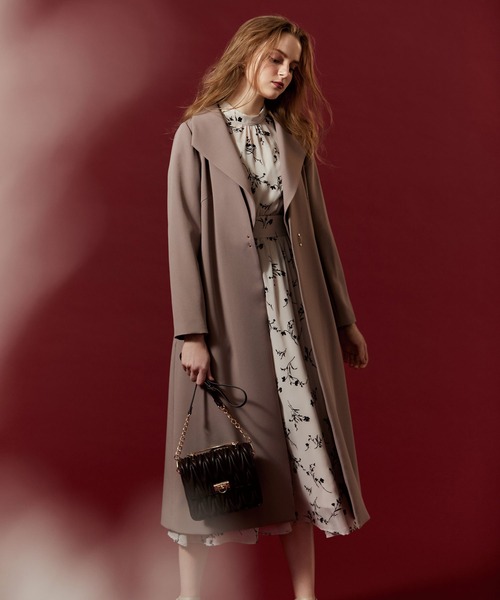 NOELA（ノエラ）の「フロッキーエアリーワンピ（ワンピース・レディース・ブラック/ベージュ/モカ・S/M）」の3枚目の写真