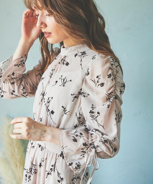 NOELA（ノエラ）の「フロッキーエアリーワンピ（ワンピース・レディース・ブラック/ベージュ/モカ・S/M）」の17枚目の写真