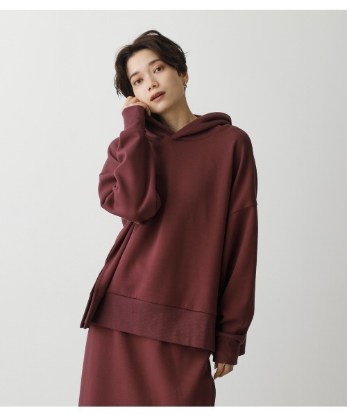 AZUL by moussy(アズールバイマウジー)の「LUXE PARKER/リュクスパーカー(パーカー・レディース・ブラック/ダークグリーン/ライトブラウン/マジェンタ・SMALL/MEDIUM)」の4枚目の写真