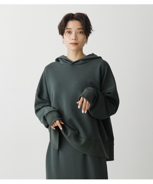 AZUL by moussy(アズールバイマウジー)の「LUXE PARKER/リュクスパーカー(パーカー・レディース・ブラック/ダークグリーン/ライトブラウン/マジェンタ・SMALL/MEDIUM)」の3枚目の写真