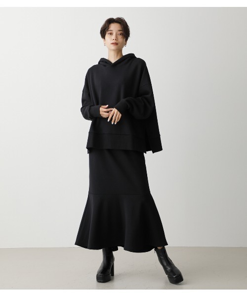 AZUL by moussy(アズールバイマウジー)の「LUXE PARKER/リュクスパーカー(パーカー・レディース・ブラック/ダークグリーン/ライトブラウン/マジェンタ・SMALL/MEDIUM)」の9枚目の写真