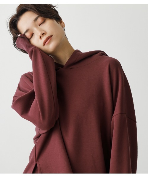 AZUL by moussy(アズールバイマウジー)の「LUXE PARKER/リュクスパーカー(パーカー・レディース・ブラック/ダークグリーン/ライトブラウン/マジェンタ・SMALL/MEDIUM)」の10枚目の写真