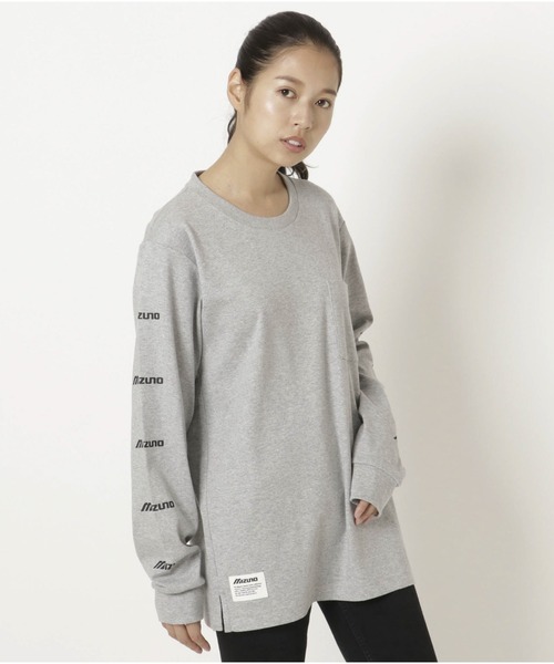 MIZUNO SPORTS STYLE（ミズノスポーツスタイル）の「Ｔシャツ（長袖）［ユニセックス］（Tシャツ/カットソー・メンズ・ホワイト/ブラック/ライム/グレー・M/L/XL）」の13枚目の写真