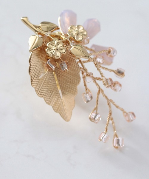 NOIR DE POUPEE（ノワールドプーペ）の「Soir　枝葉　イヤリング（イヤリング・レディース・ピンク・FREE）」の3枚目の写真