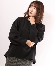【Laliberte】　ダンボールニット素材　BIGシルエットプルオーバー