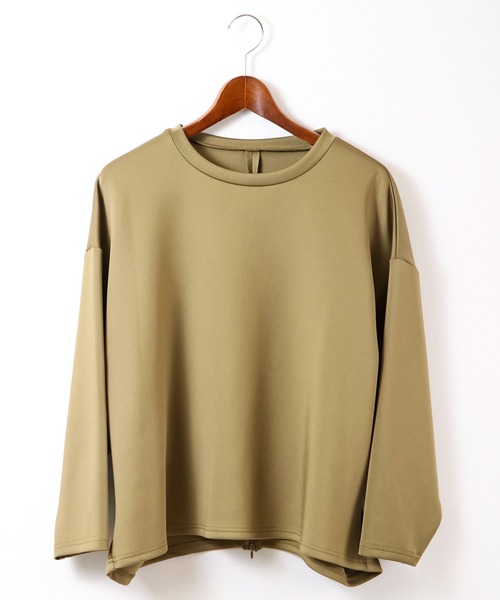 FUNALIVE（ファンアライブ）の「【Laliberte】　ダンボールニット素材　BIGシルエットプルオーバー（チュニック・レディース・レッド/マスタード/グレー/ブルー/カーキ/ブラック/オフホワイト・M/L）」の14枚目の写真