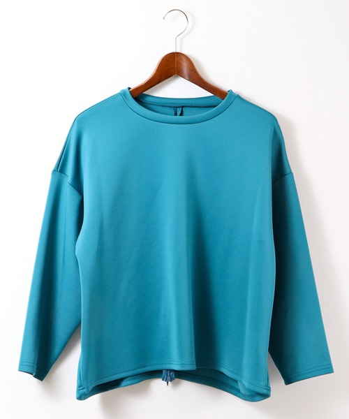 FUNALIVE（ファンアライブ）の「【Laliberte】　ダンボールニット素材　BIGシルエットプルオーバー（チュニック・レディース・レッド/マスタード/グレー/ブルー/カーキ/ブラック/オフホワイト・M/L）」の21枚目の写真