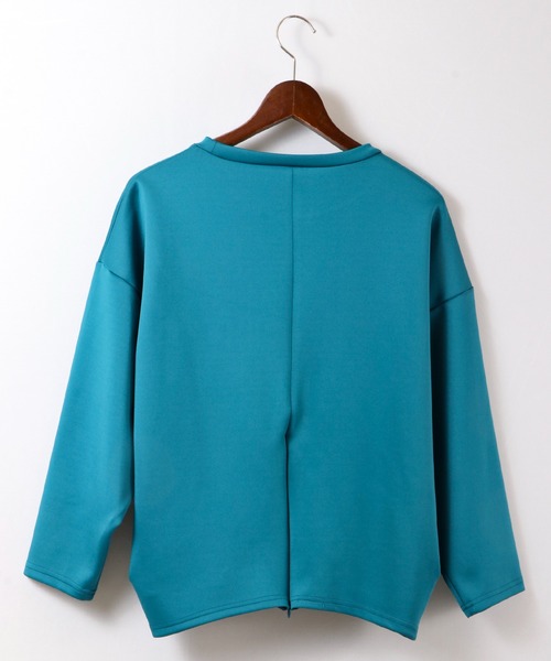 FUNALIVE（ファンアライブ）の「【Laliberte】　ダンボールニット素材　BIGシルエットプルオーバー（チュニック・レディース・レッド/マスタード/グレー/ブルー/カーキ/ブラック/オフホワイト・M/L）」の22枚目の写真