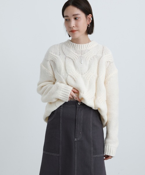 select MOCA（セレクトモカ）の「ステッチデザインフレアスカート（スカート・レディース・アイボリー/マスタード/チャコール・FREE）」の21枚目の写真