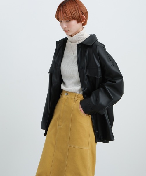 select MOCA（セレクトモカ）の「ステッチデザインフレアスカート（スカート・レディース・アイボリー/マスタード/チャコール・FREE）」の13枚目の写真