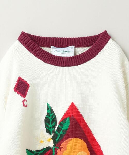 Casablanca（カサブランカ）の「＜Casablanca(カサブランカ)＞ ORANGE CARD/ニット（ニット/セーター・メンズ・オフホワイト・M/L）」の5枚目の写真