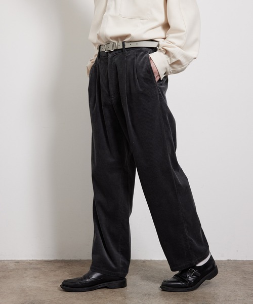 JUNRED（ジュンレッド）の「【セットアップ対応】コーデュロイワイドパンツ（その他パンツ・メンズ・チャコールグレー/ブラウン・S/M/L）」の5枚目の写真