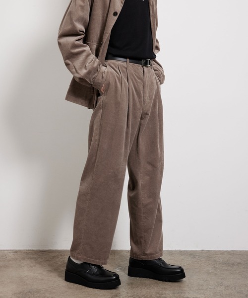 JUNRED（ジュンレッド）の「【セットアップ対応】コーデュロイワイドパンツ（その他パンツ・メンズ・チャコールグレー/ブラウン・S/M/L）」の3枚目の写真