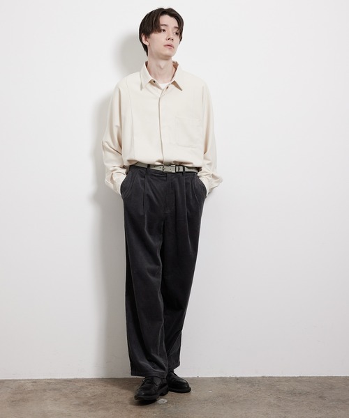 JUNRED（ジュンレッド）の「【セットアップ対応】コーデュロイワイドパンツ（その他パンツ・メンズ・チャコールグレー/ブラウン・S/M/L）」の7枚目の写真